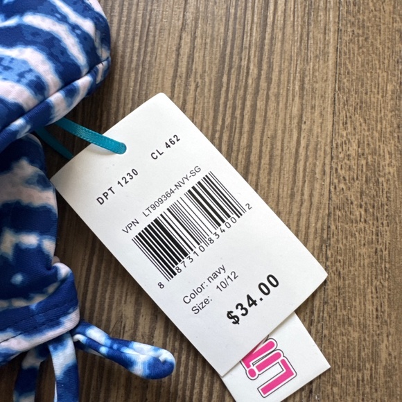 Limited Too UPF 50+ bikini navy and white - Picture 2 of 6